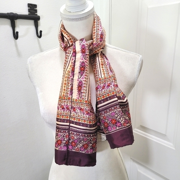 Vintage Echo Silk Rectangle Scarf Japan - Picture 15 of 15